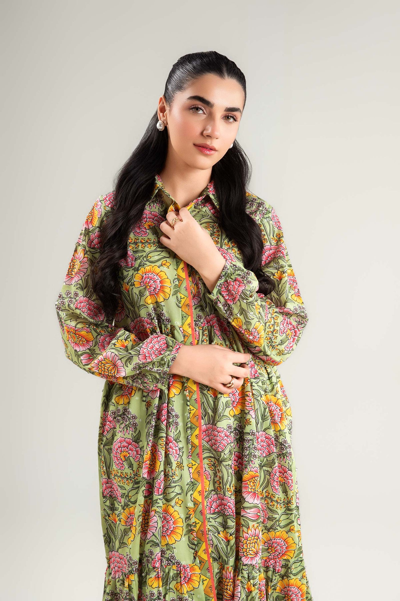 Printed Brochia Dress | MB-CS25-62