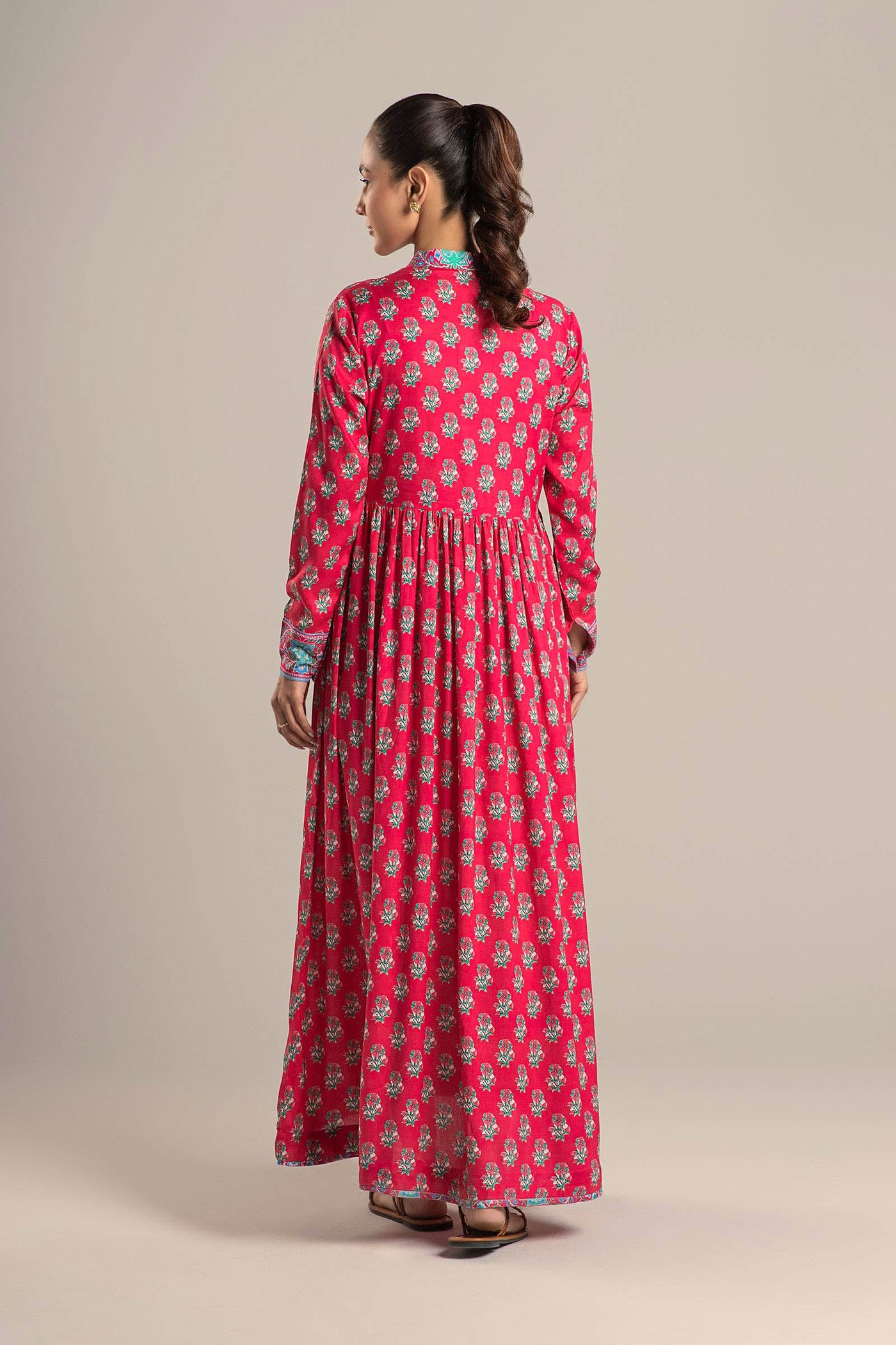 Printed Arabic Lawn Dress | MB-CS25-66