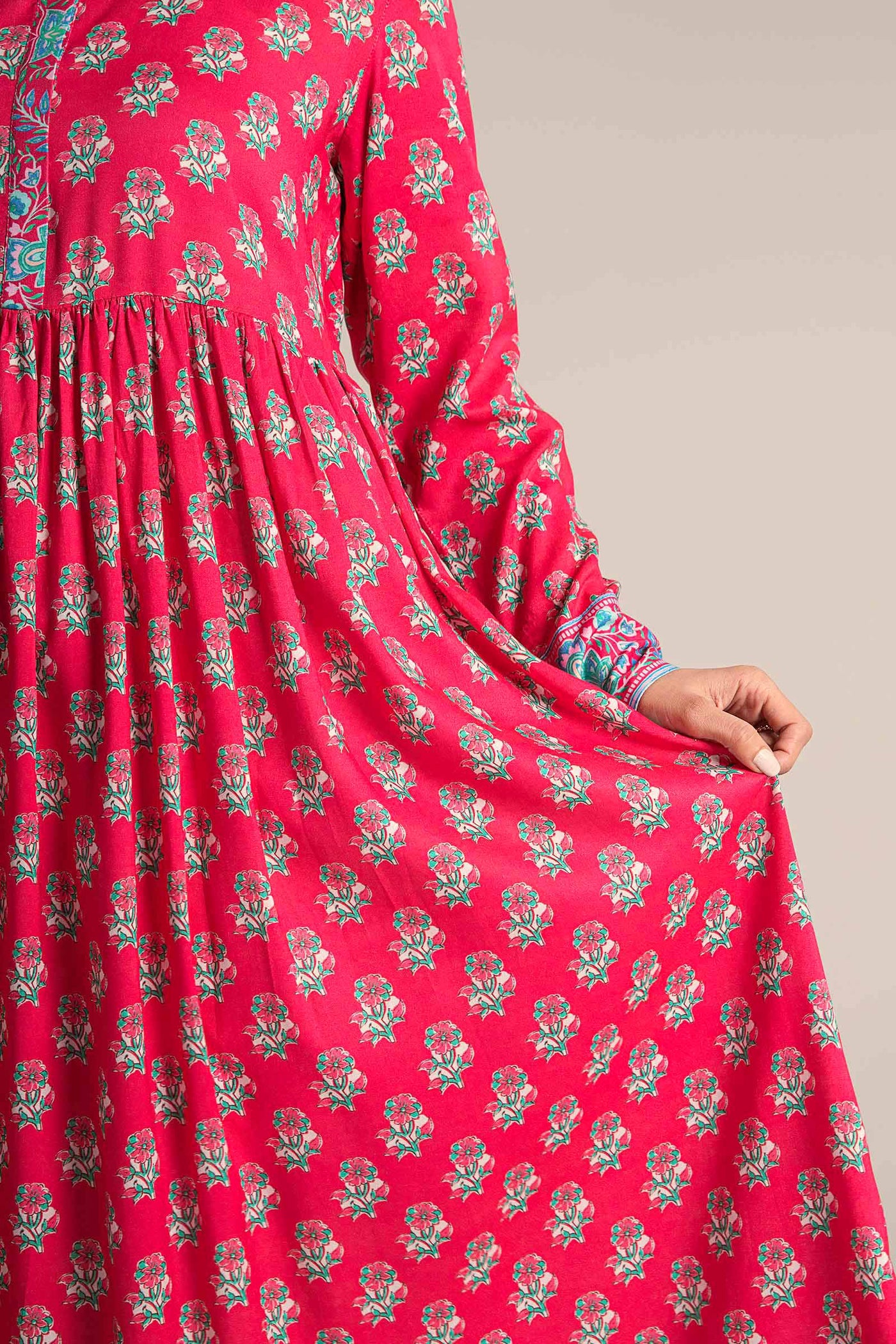 Printed Arabic Lawn Dress | MB-CS25-66