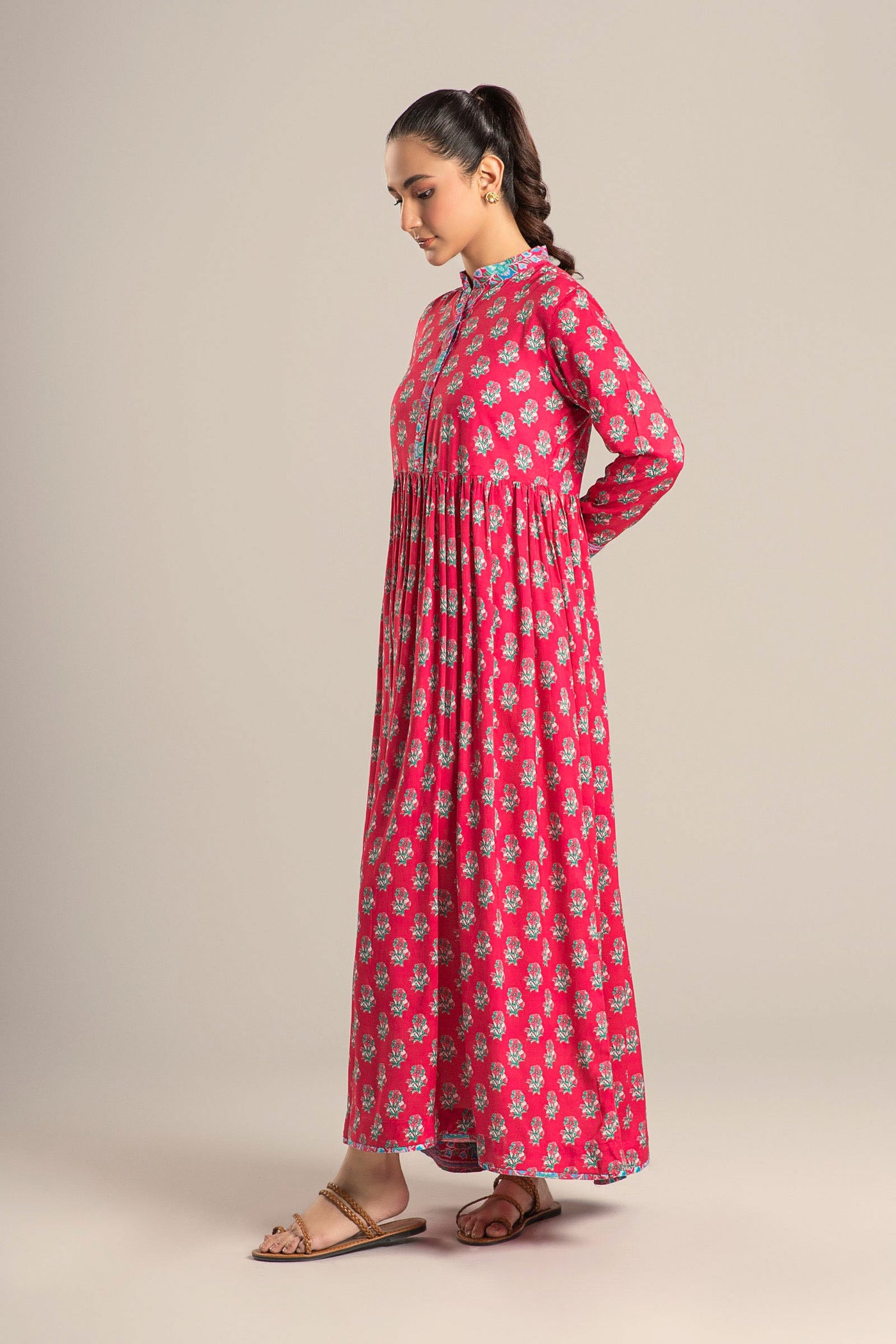 Printed Arabic Lawn Dress | MB-CS25-66