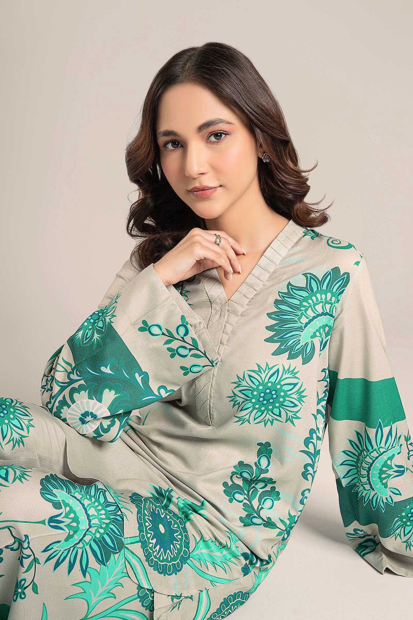 2 Pc Printed Arabic Lawn Suit | MB-CS25-67