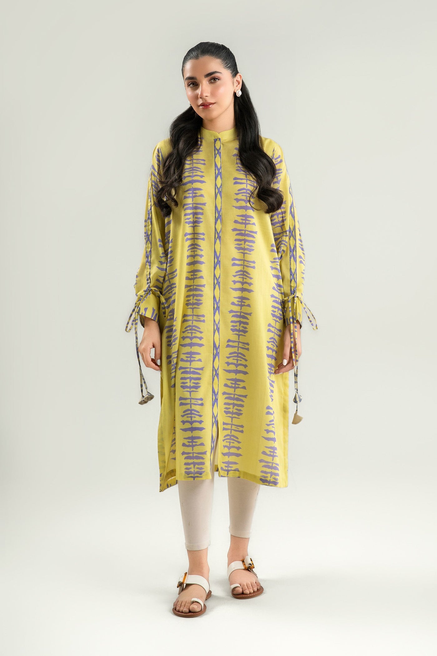 Printed Slub Lawn Tunic | MB-CS25-71