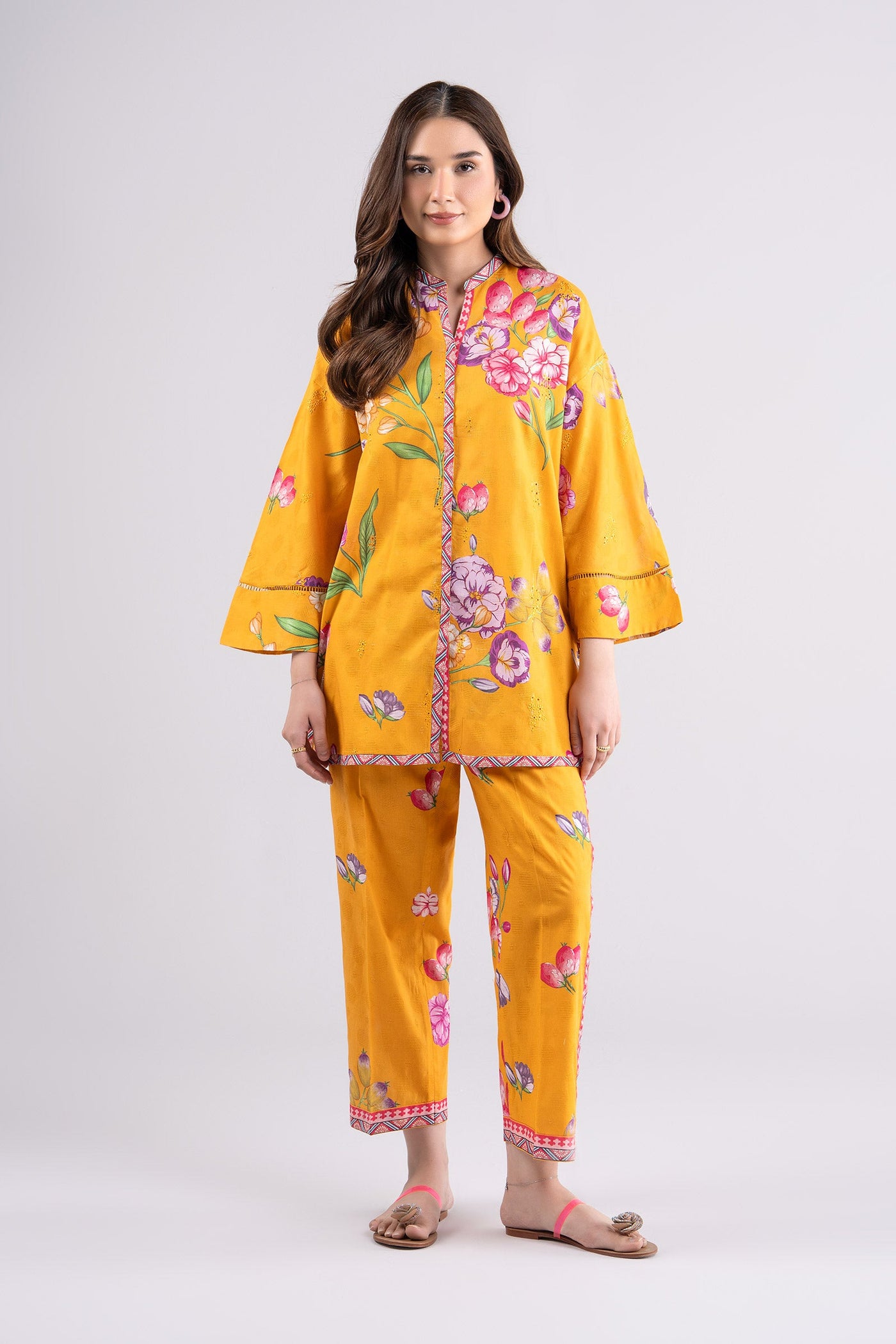 2 Pc Printed Textured Cotton Suit | MB-CS25-85