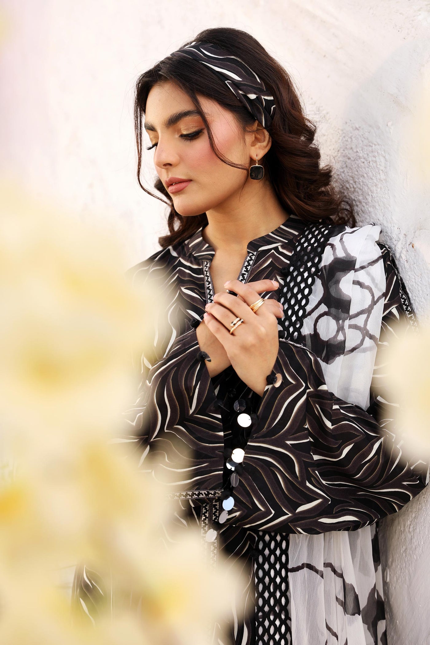 3 Pc Unstitched Embroidered Lawn Suit | MB-CUS25-704B