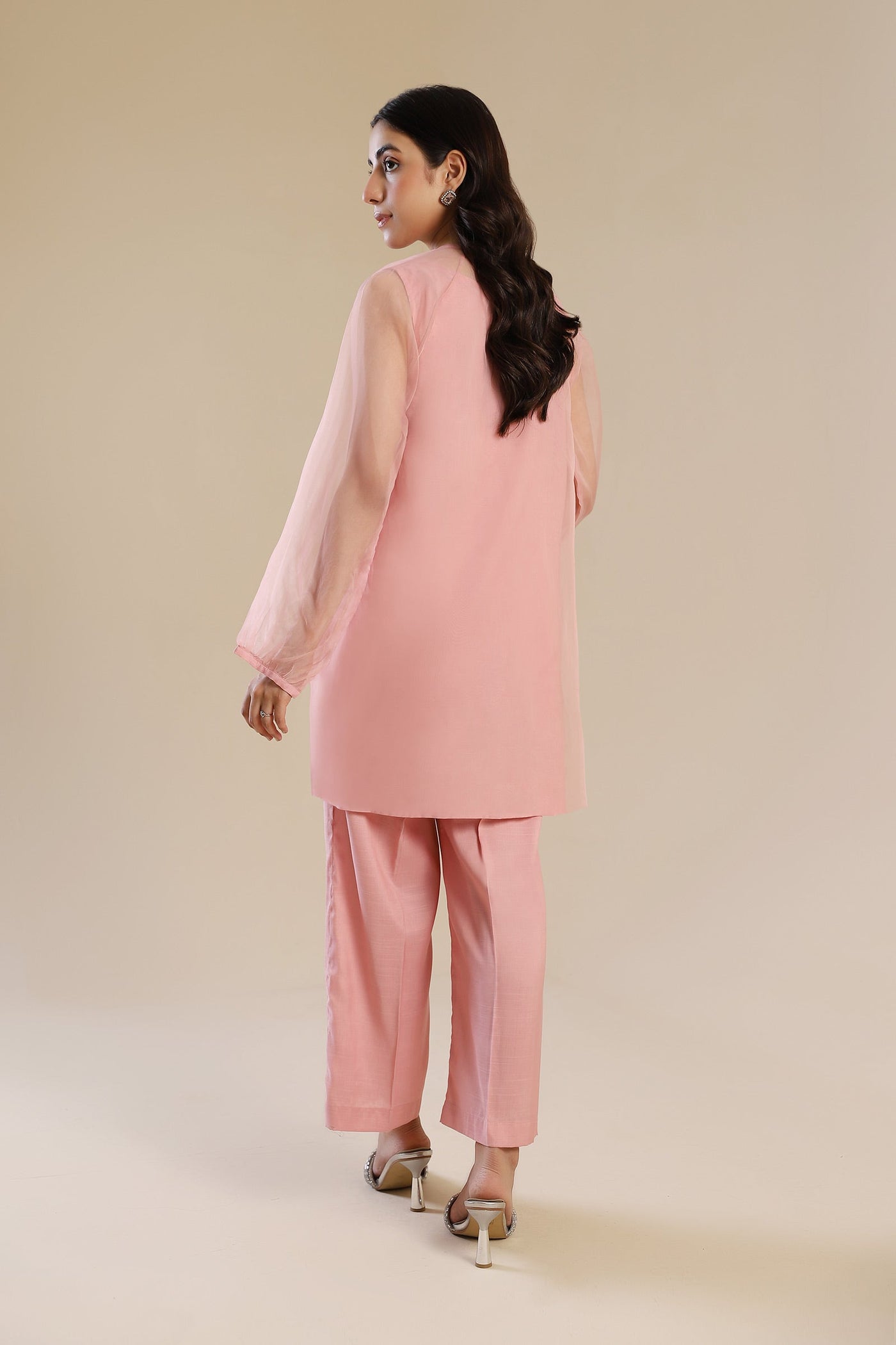 2 Piece Embroidered Poly Organza Suit | MB-F24-602