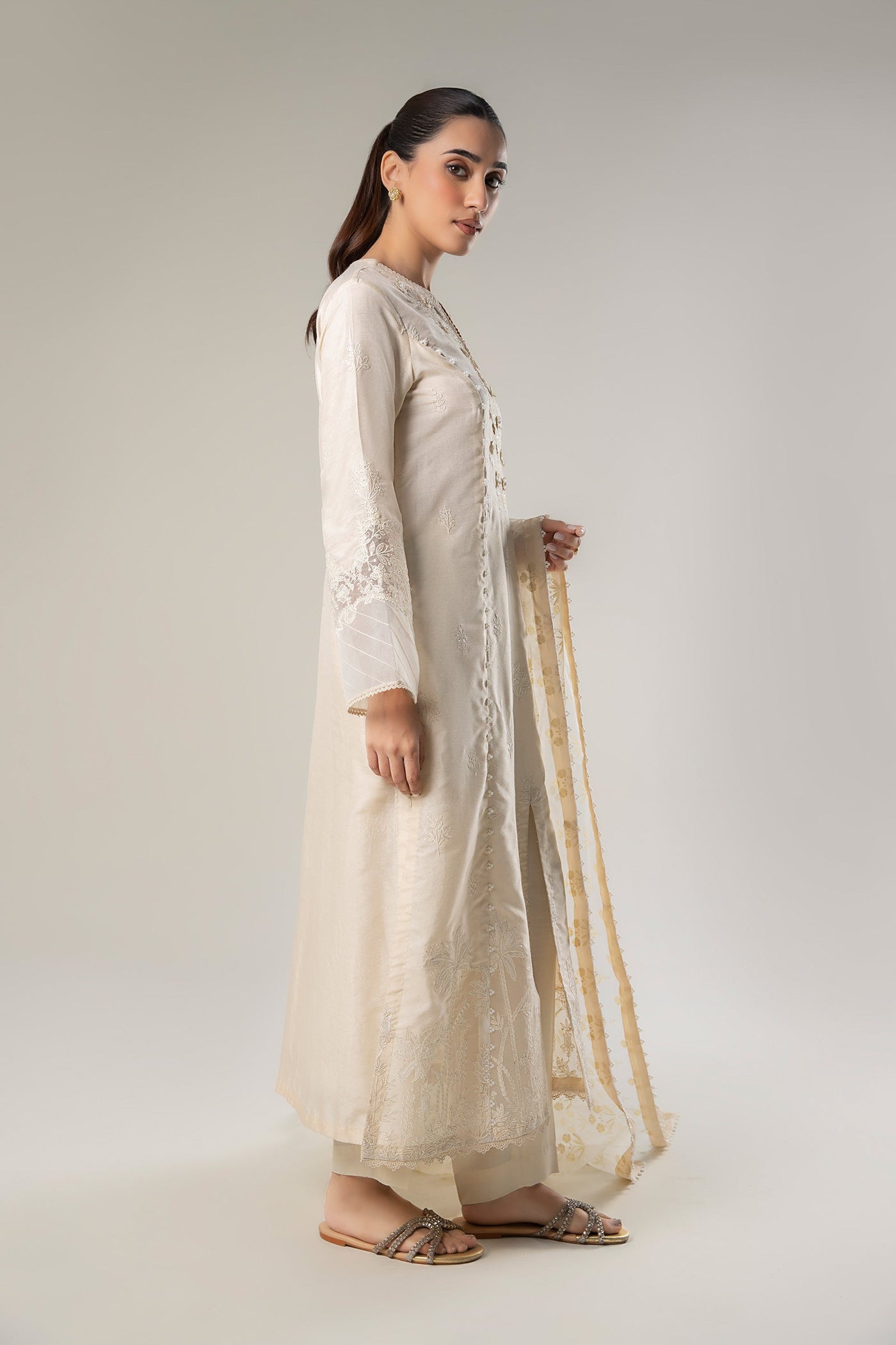 2 Pc Embroidered Khadi Silk Suit | MB-WF24-11