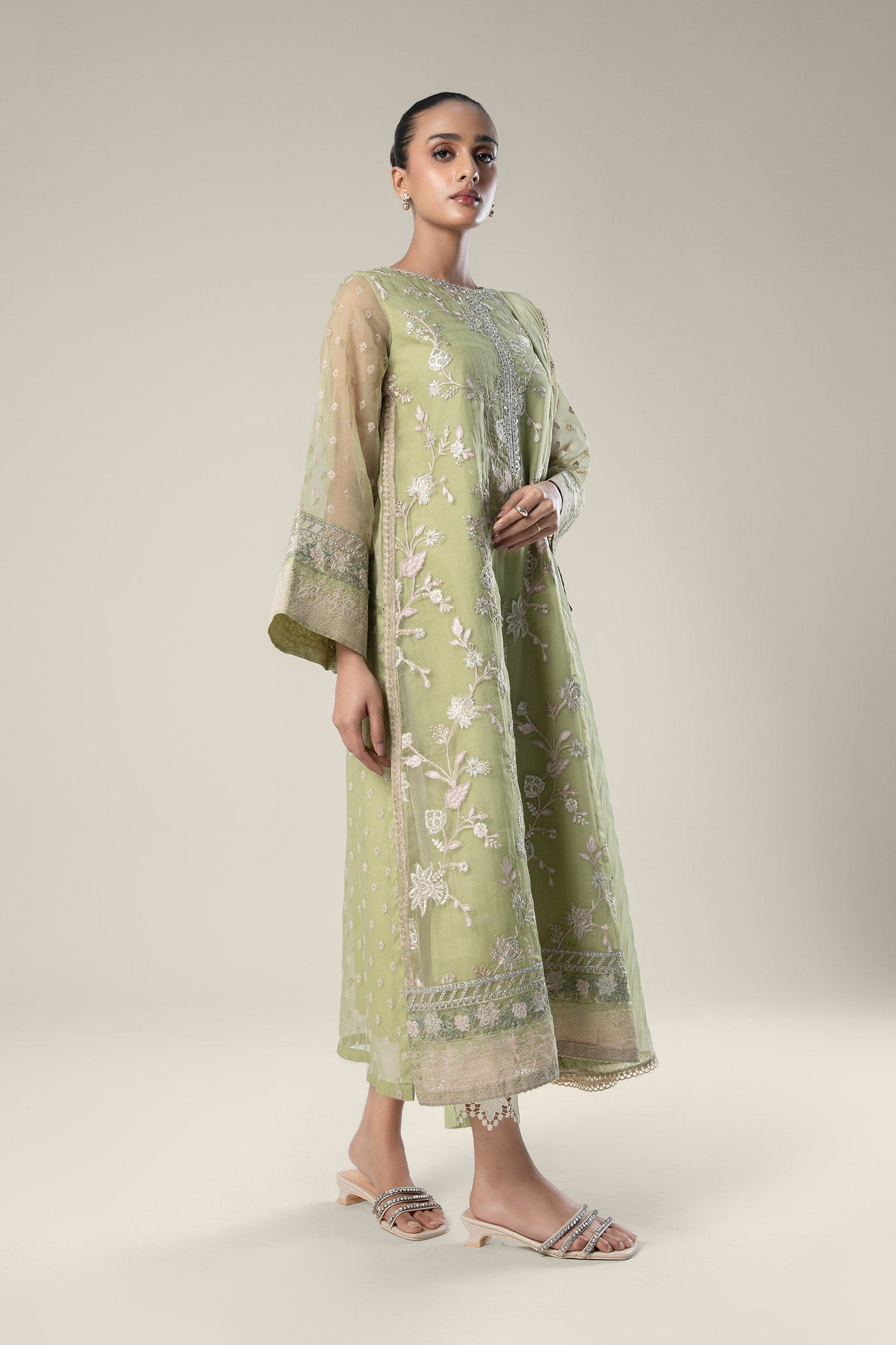 2 Pc Embroidered Organza Suit | MB-WF24-25