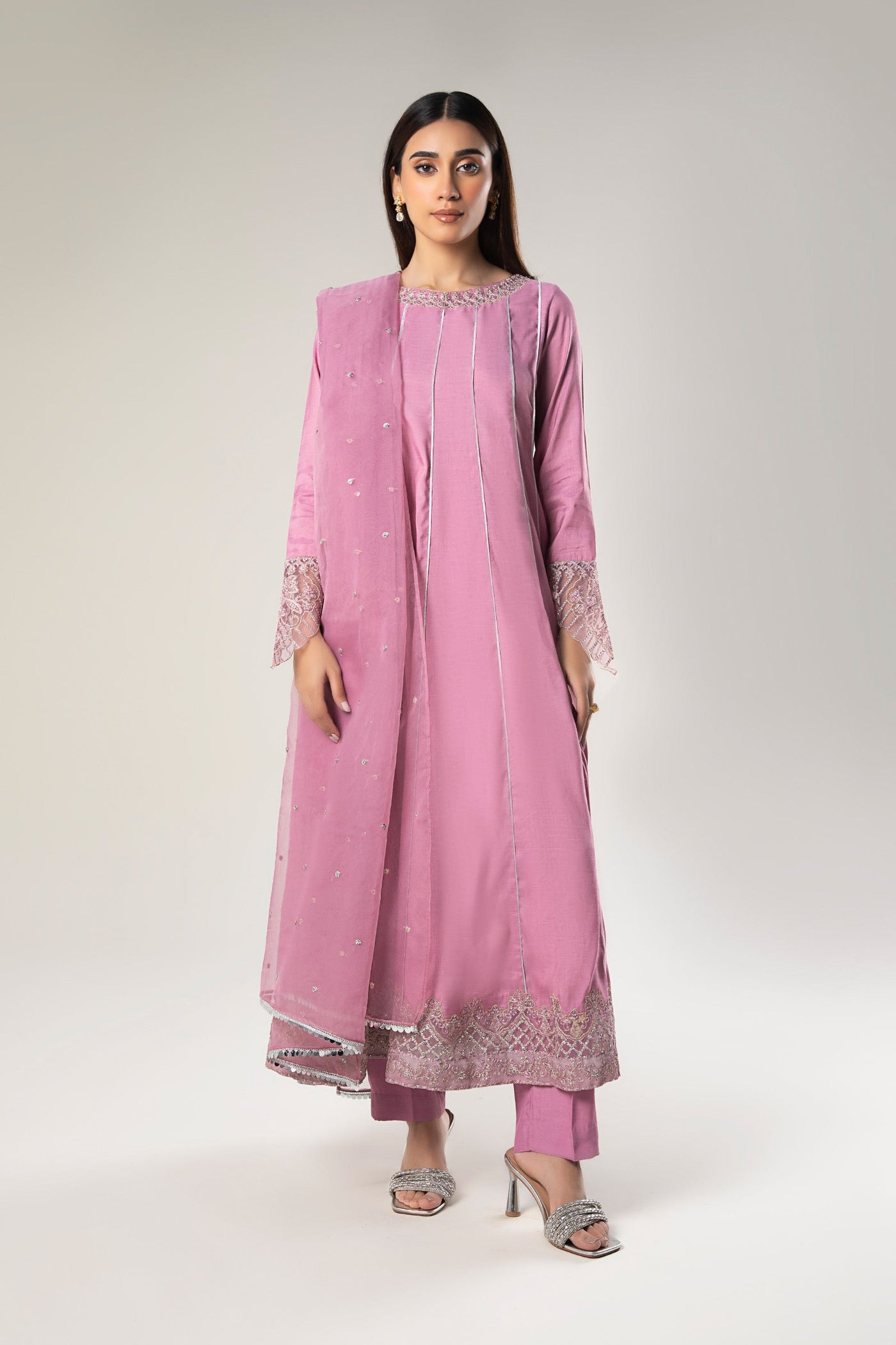 2 Pc Embroidered Raw Silk Suit | MB-WF24-42