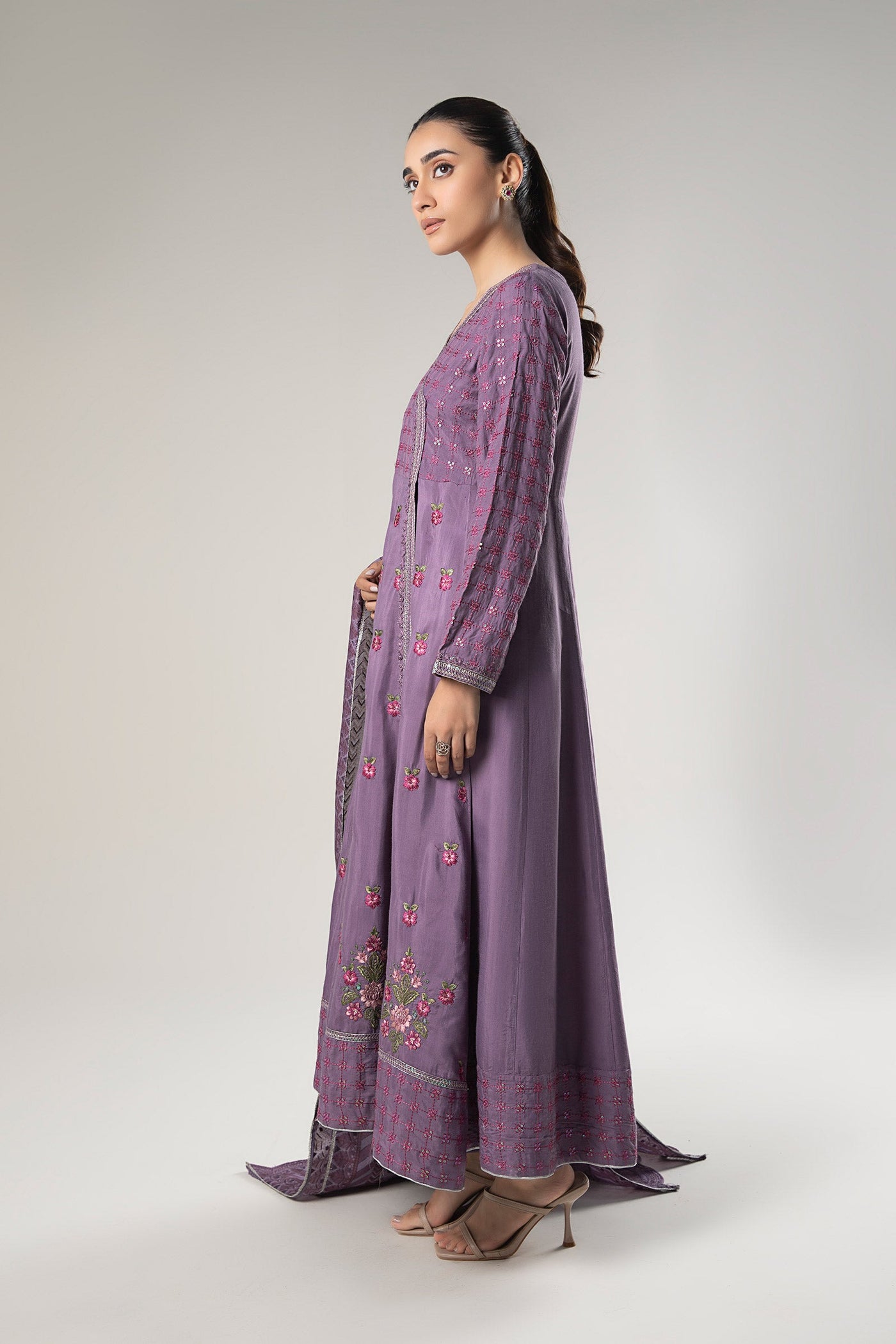 2 Pc Embroidered Raw Silk Suit | MB-WF24-43