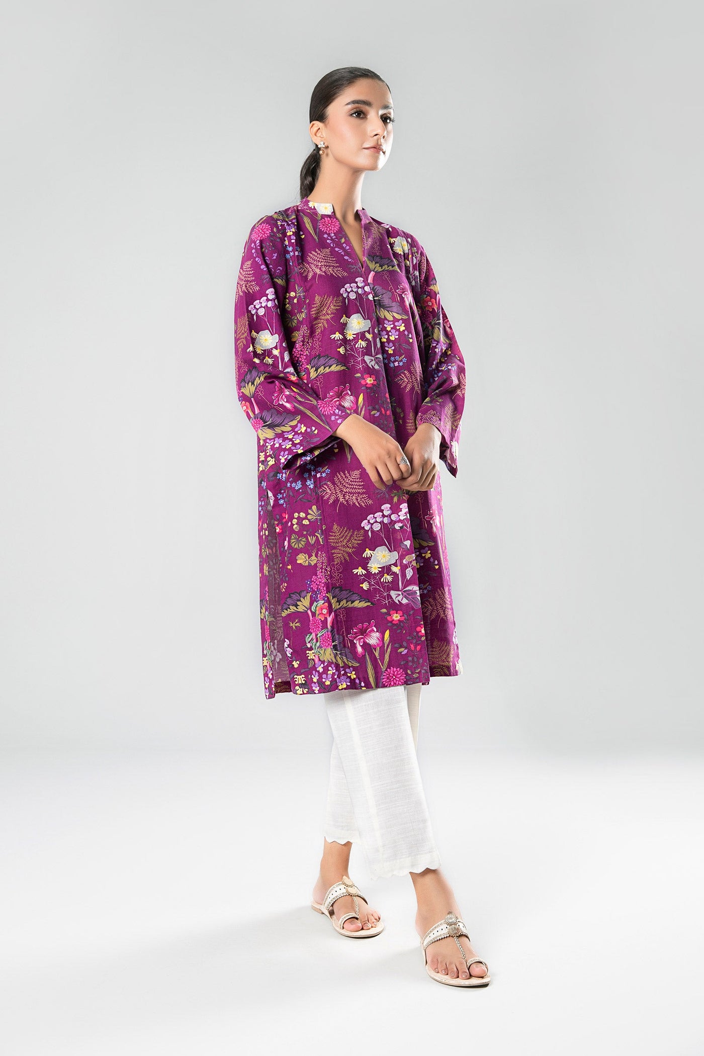 Printed Khaddar Shirt | MB-USP23-201A