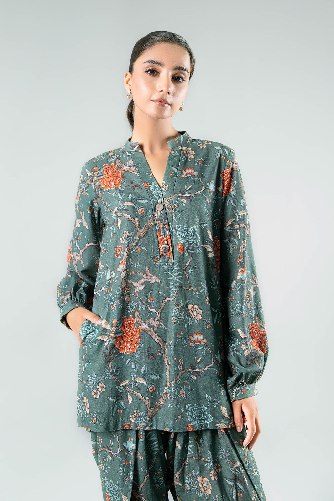 2 Pc Printed Khaddar Suit | MB-USP23-202B