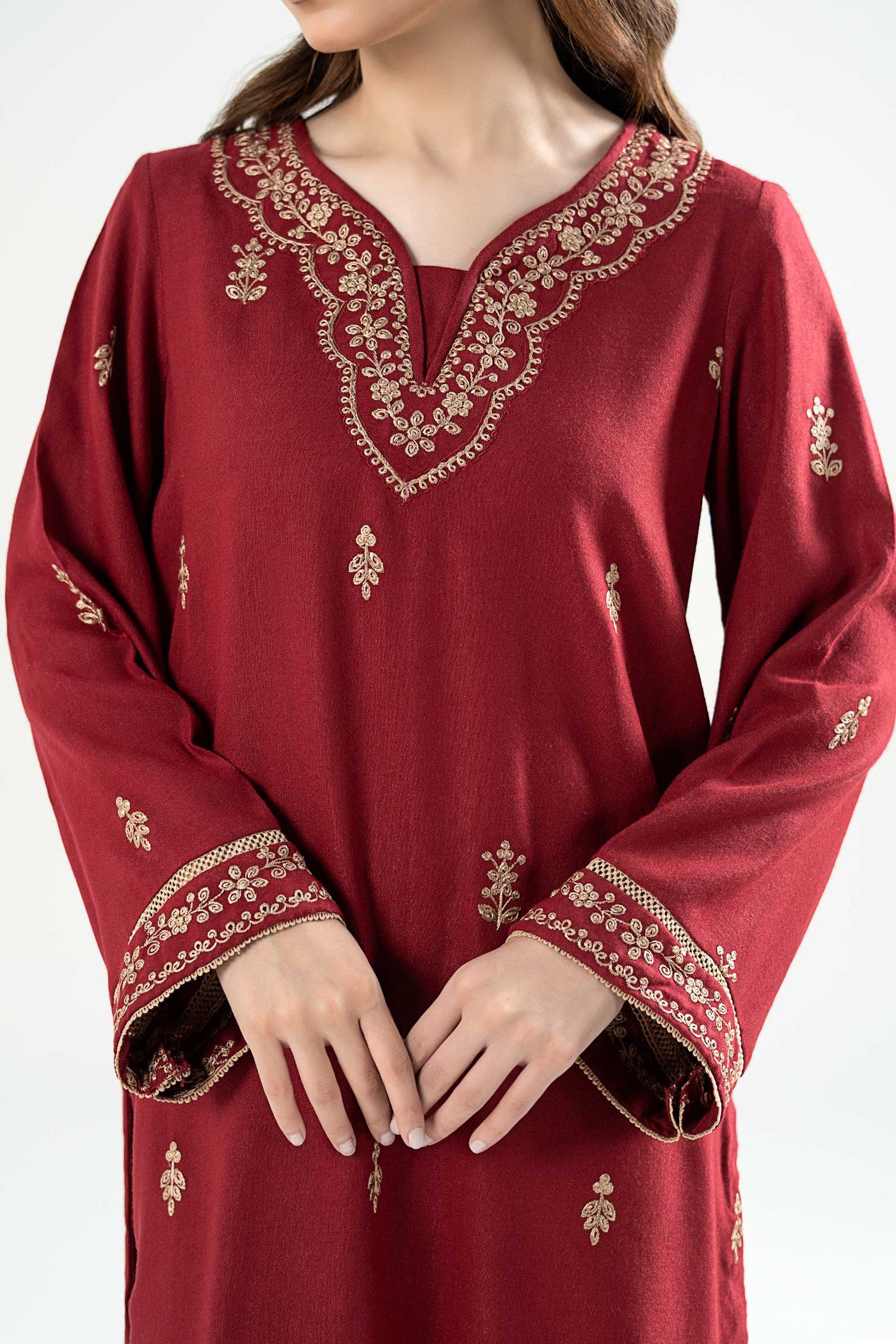 Embroidered Wool Shirt | MB-WS24-115