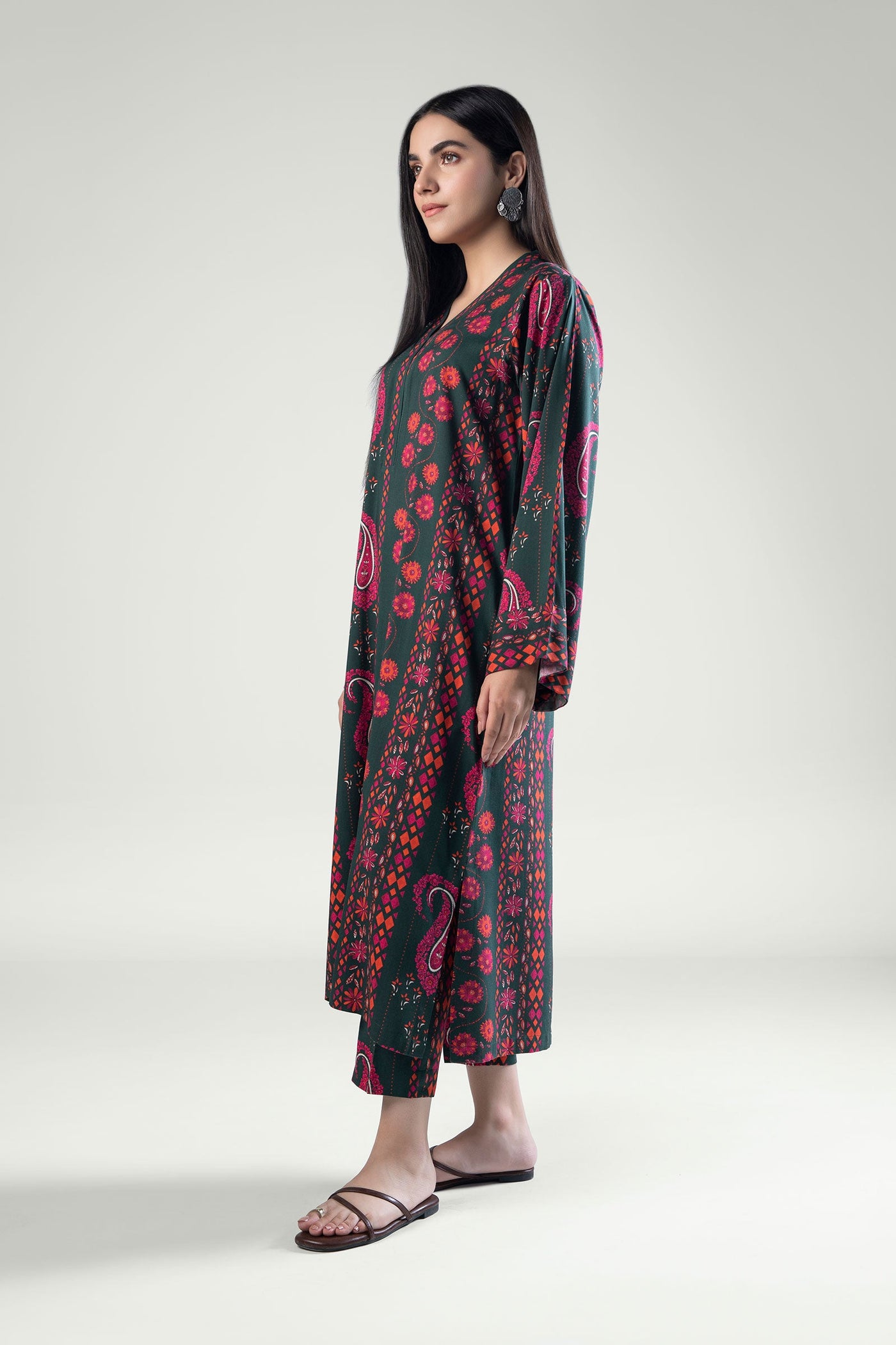 2 Pc Printed Linen Suit | MB-WS24-138