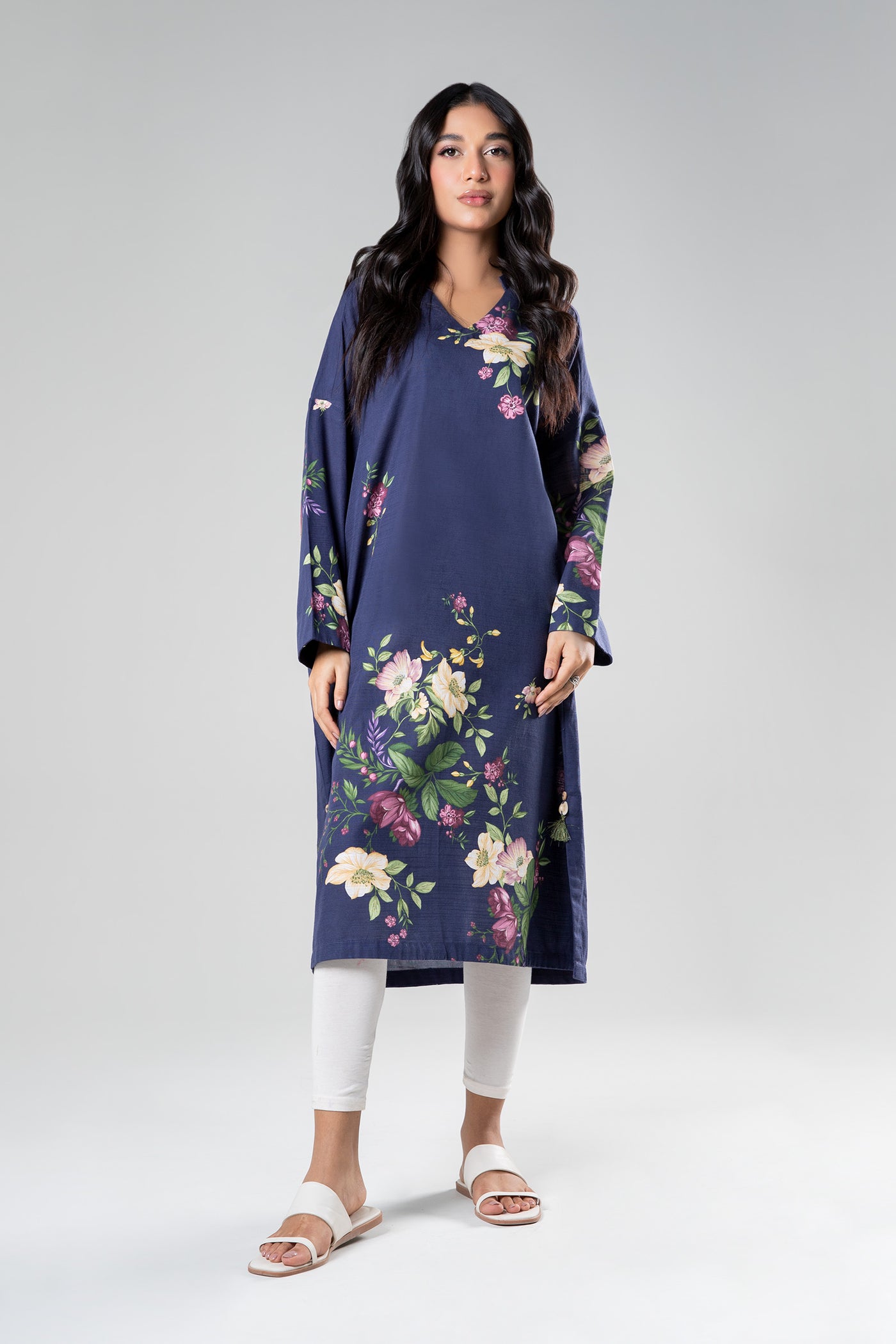 Printed Khaddar Tunic | MB-WS24-45