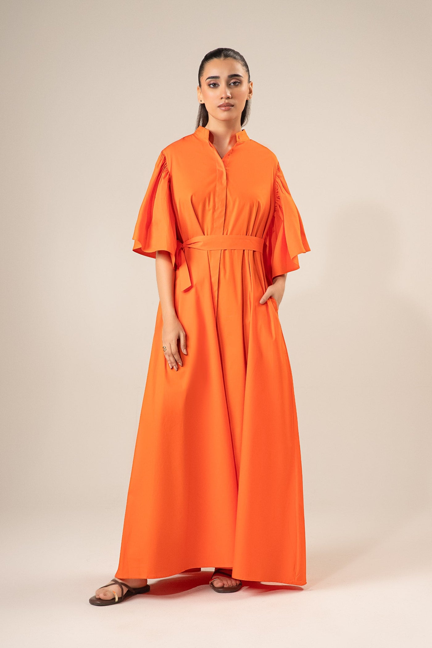 Flutter Sleeve Dress | WEST-S25-13A