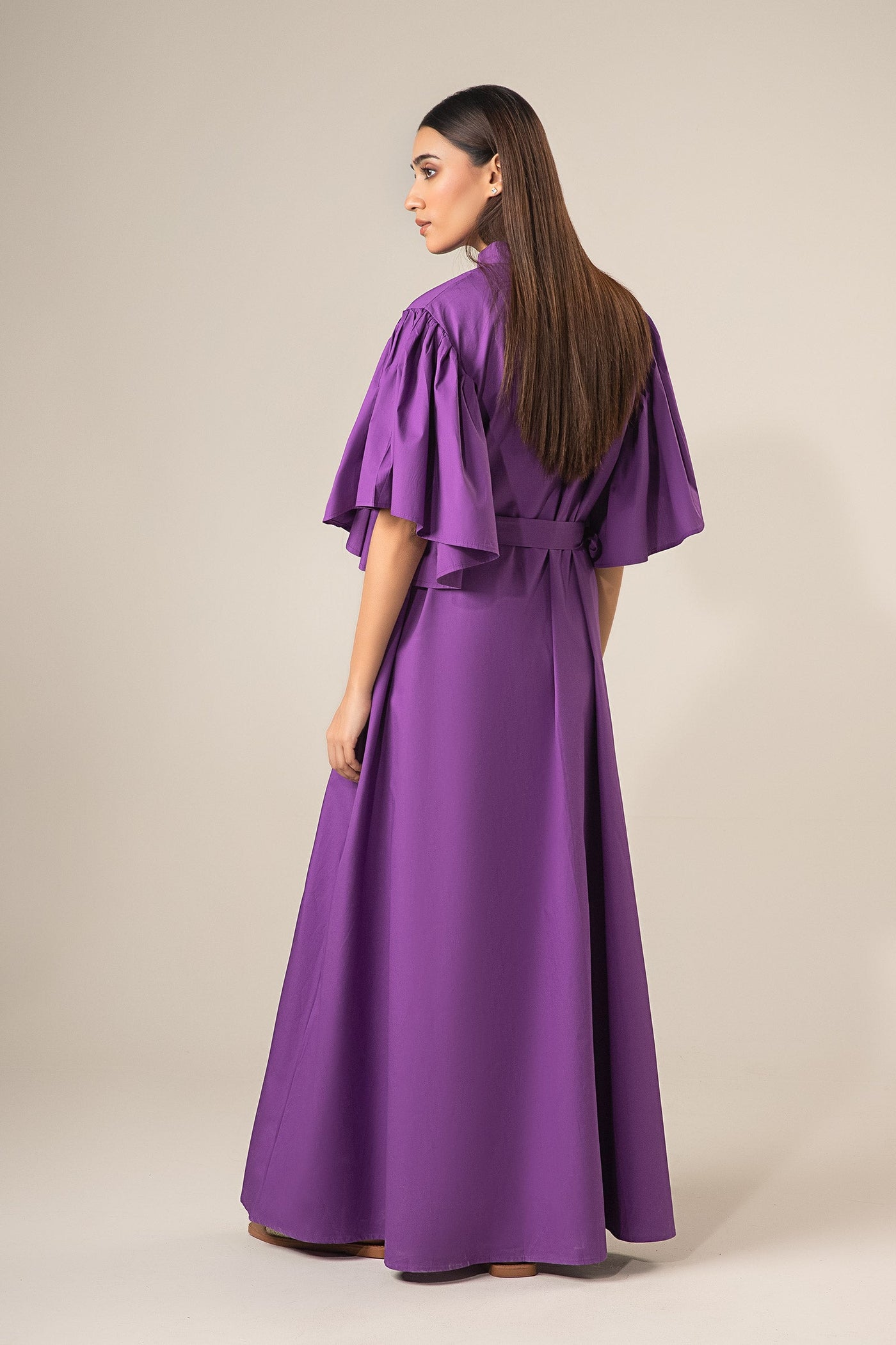 Flutter Sleeve Dress | WEST-S25-13B