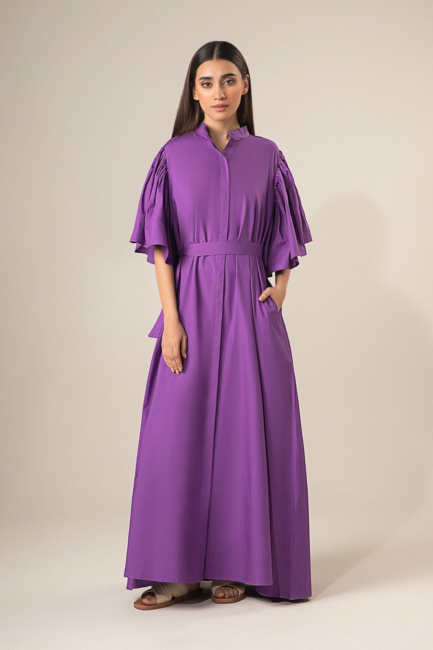 Flutter Sleeve Dress | WEST-S25-13B