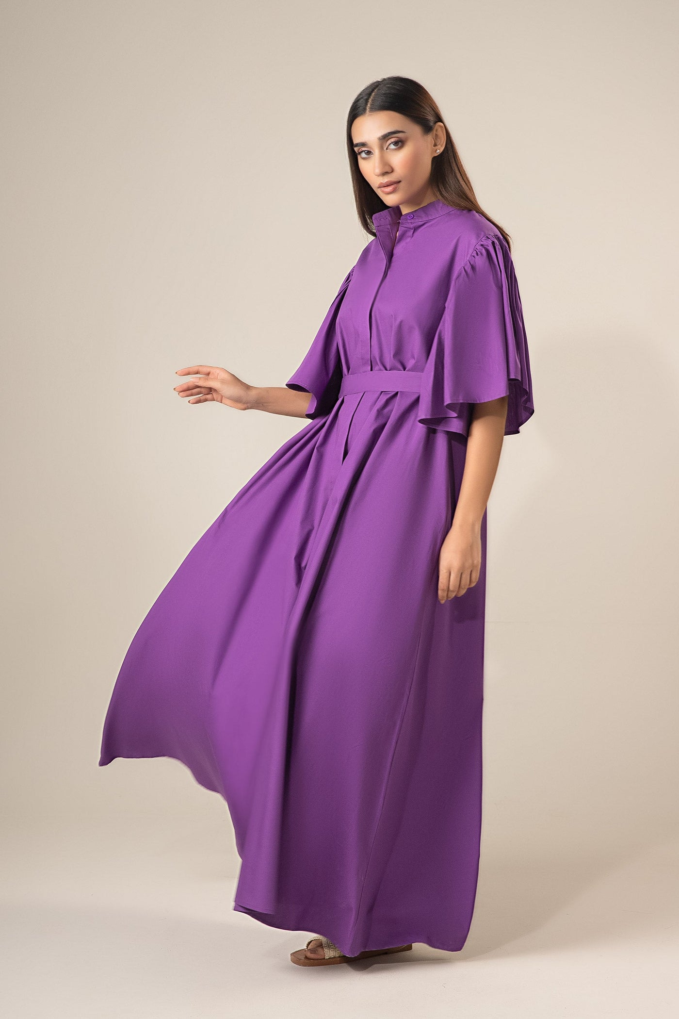 Flutter Sleeve Dress | WEST-S25-13B