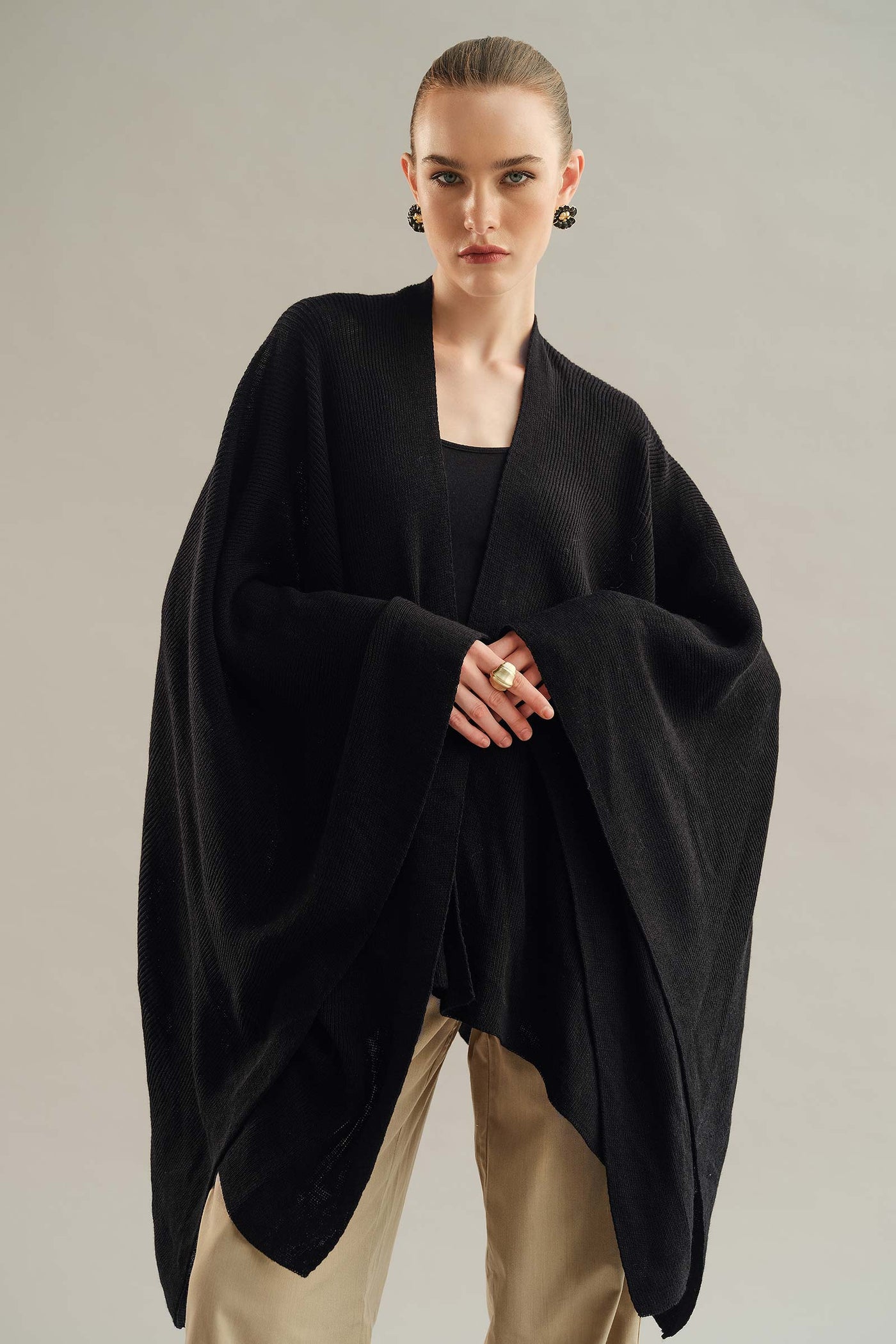 Ribbed Cape Shawl | WEST-W23-30