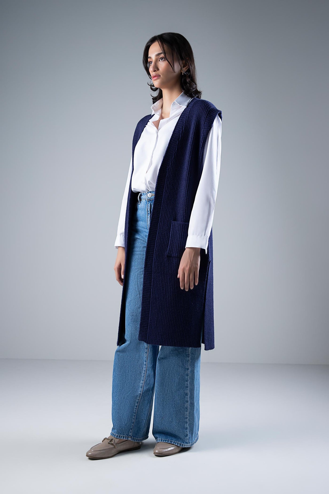 Sleeveless Long Cardigan | WEST-W24-15