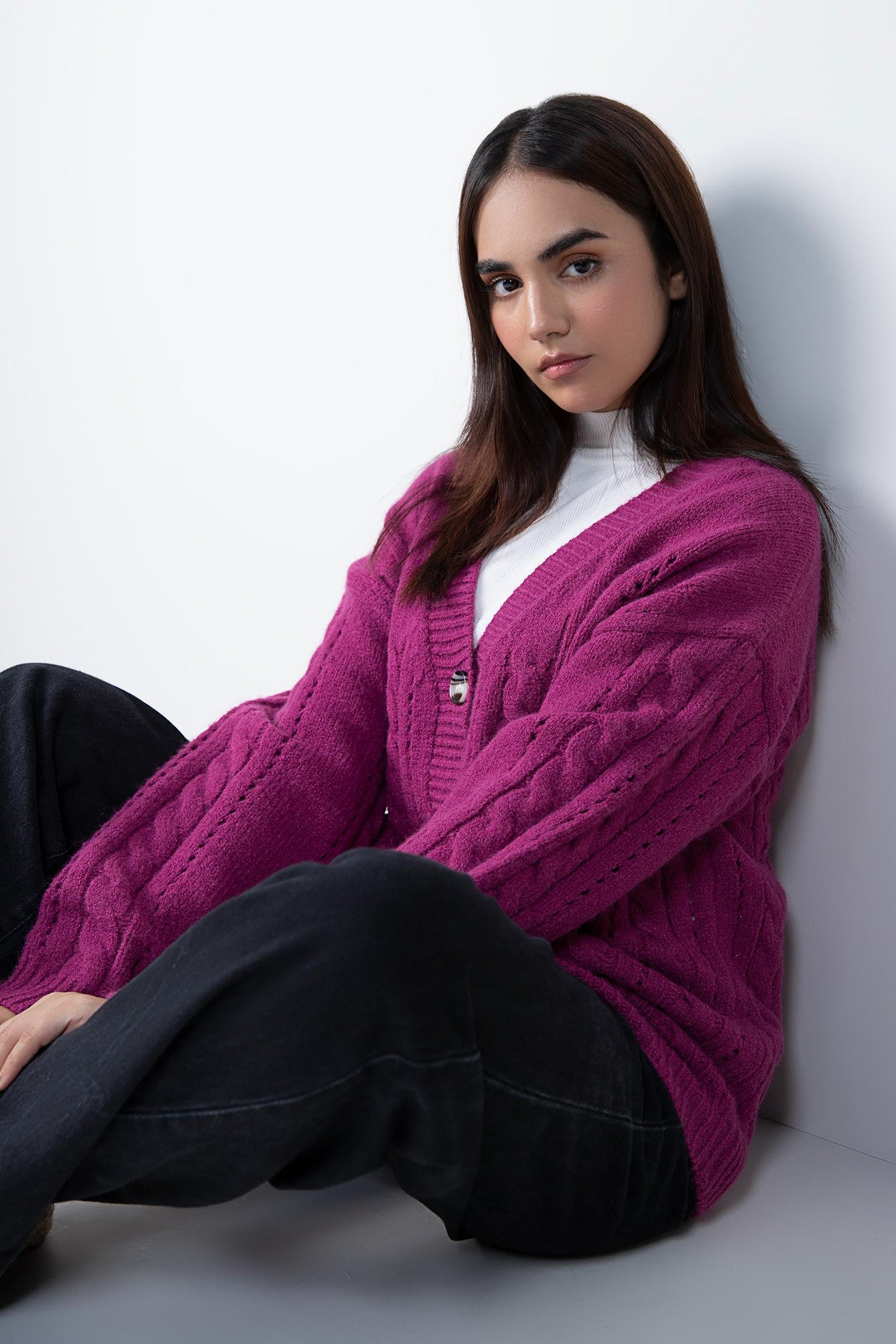 Cable Knit Cardigan | WEST-W24-18