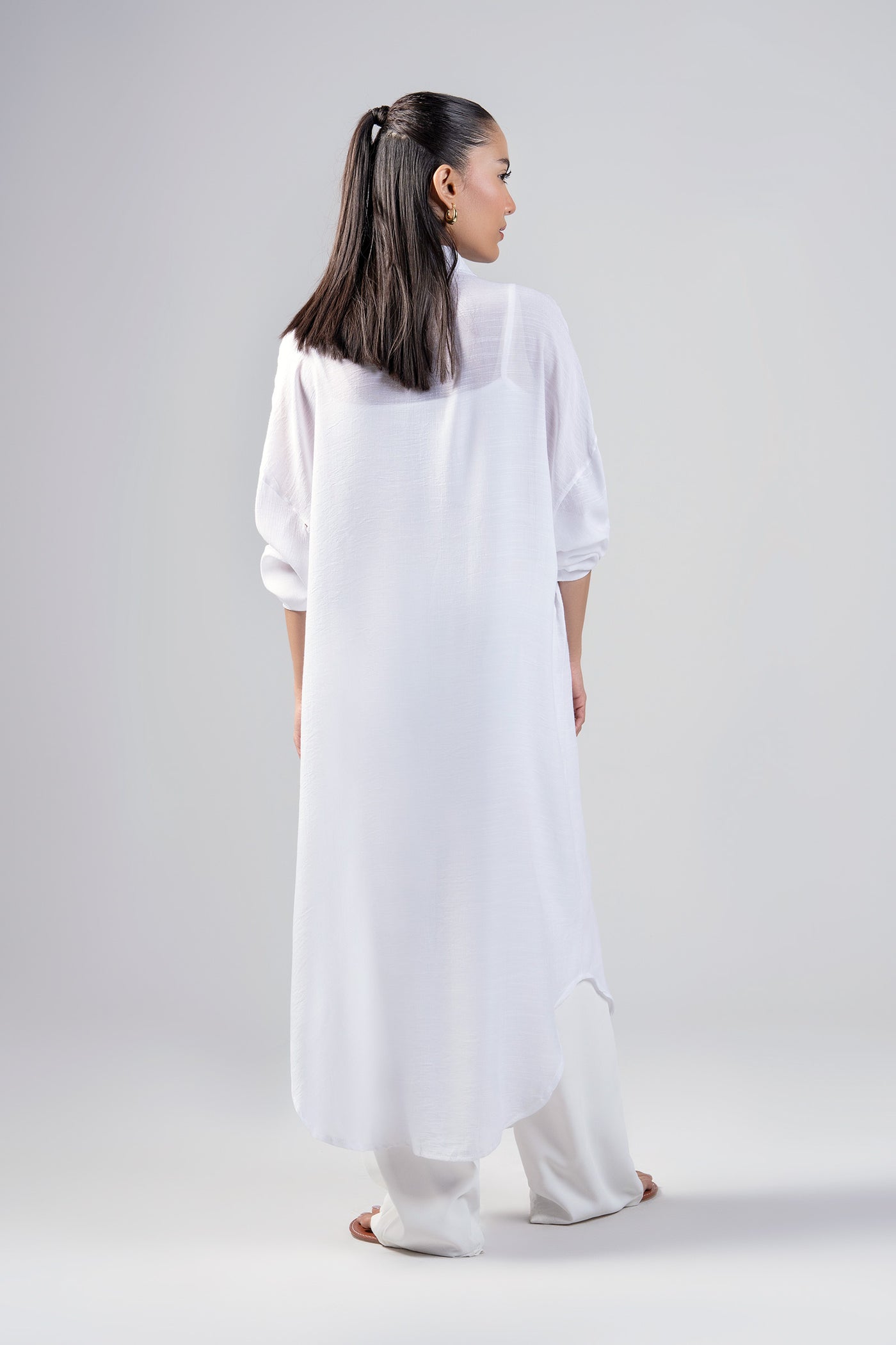 Long Button Down Shirt Dress | WEST-S25-12A